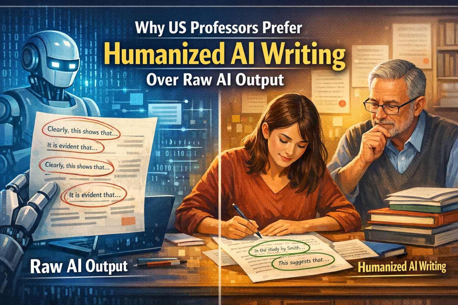 Why US Professors Prefer Humanized AI Writing Over Raw AI Output